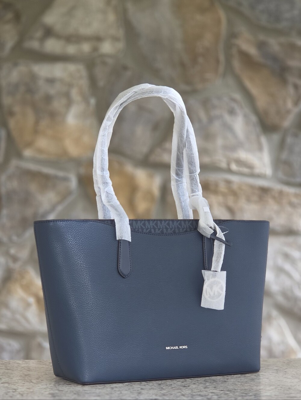 Michael Kors Arden Large Blue Tote